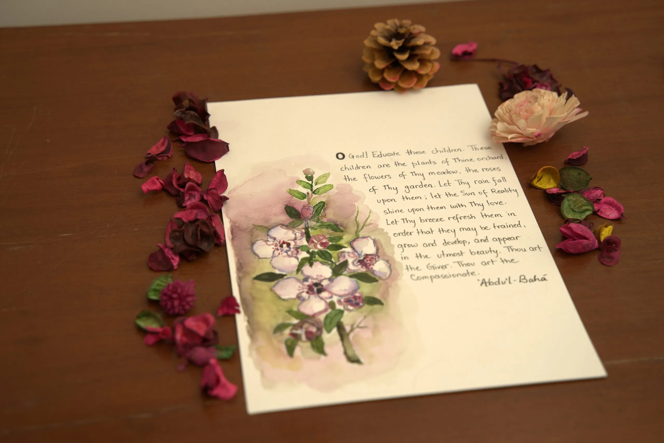 Beautiful Artwork : Contemplating on the Quotes of ‘Abdu’l‑Bahá